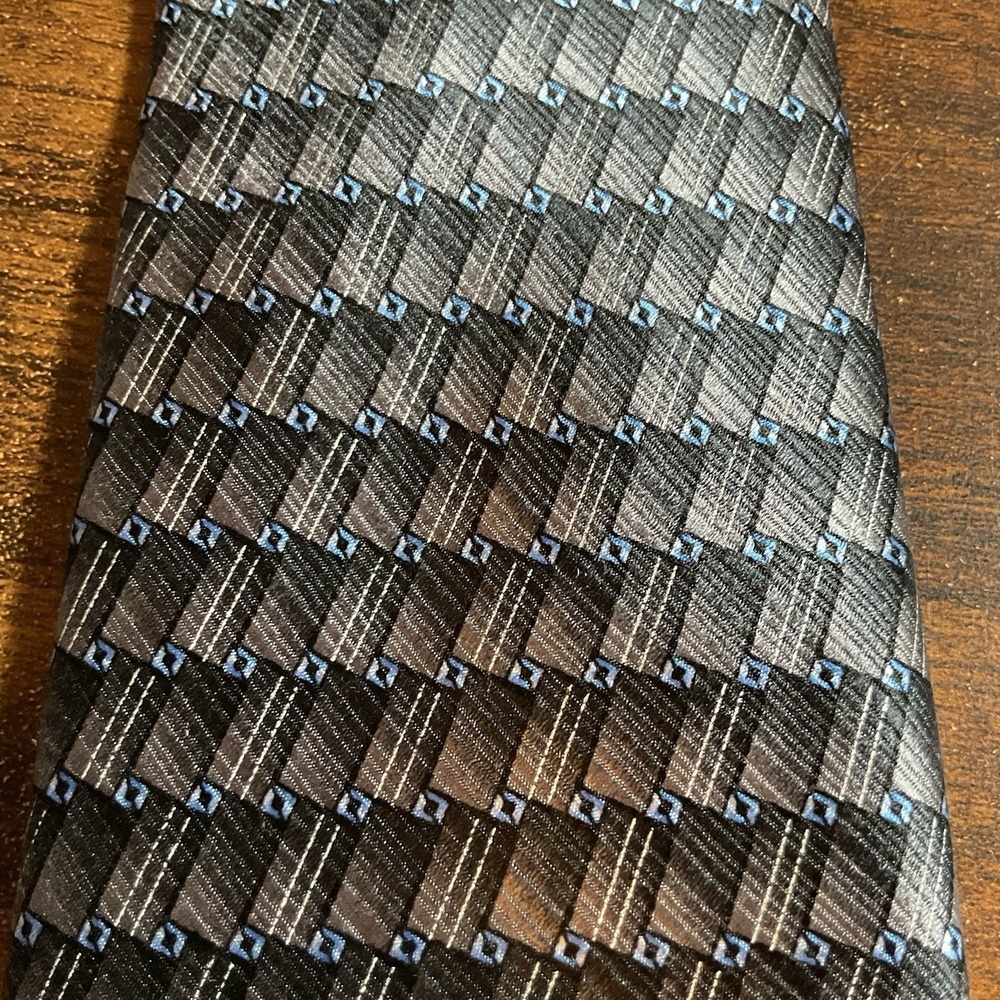 Men's Arrow Silver Blue Necktie 100% Silk